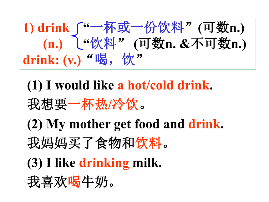 外研版七年级上册Module 4 Healthy food language points(共14张PPT)