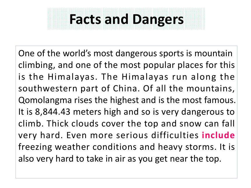 Unit 7 What's the highest mountain in the world Section A 3a-3c课件(共28张PPT)