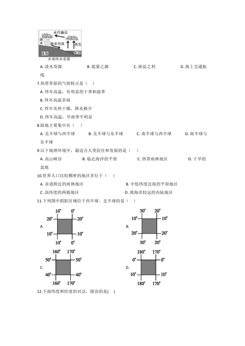 期末综合检测题（2）--2021-2022浙江省人教版人文地理七年级上册（含答案及解析）