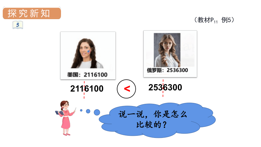 人教版 四年级数学上册1.4亿以内数的大小比较课件（14张PPT)