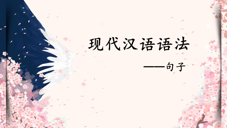 2023年中考语文二轮专题复习：汉语语法知识之句子  课件（30张PPT））