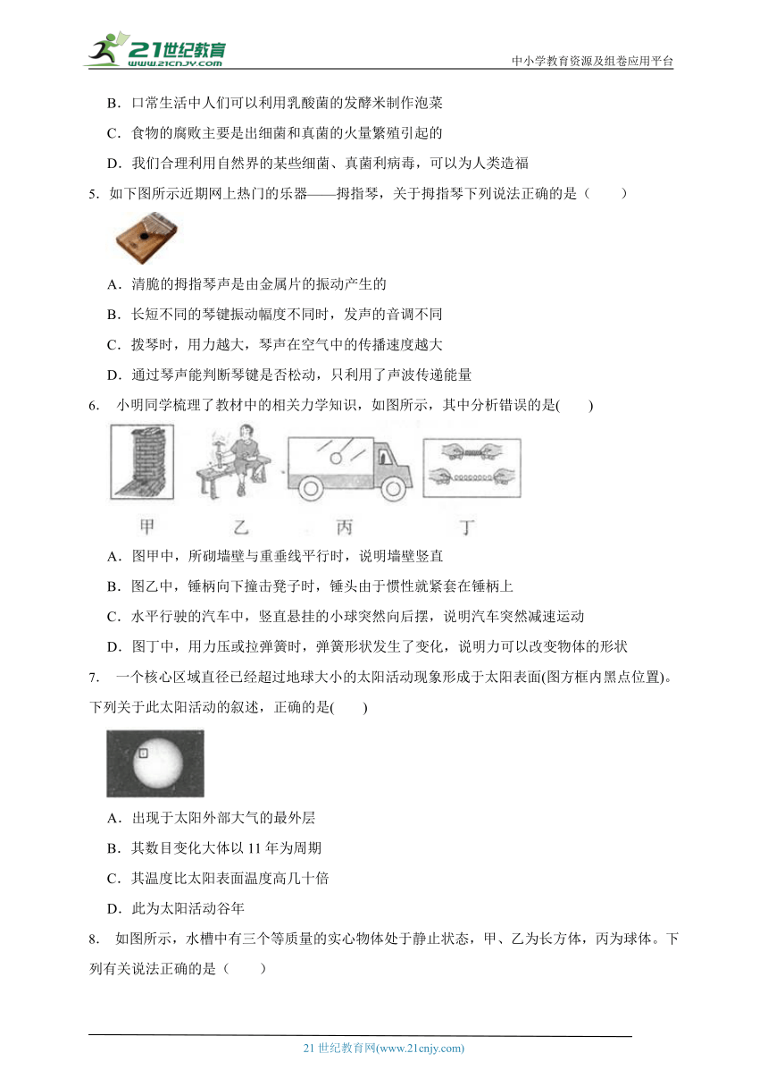 2023年科学中考模拟测试卷10 含解析（满分180分）