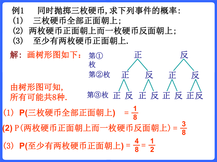 人教版数学九年级上册25.2用列举法求概率(2)画树状图课件（20张）
