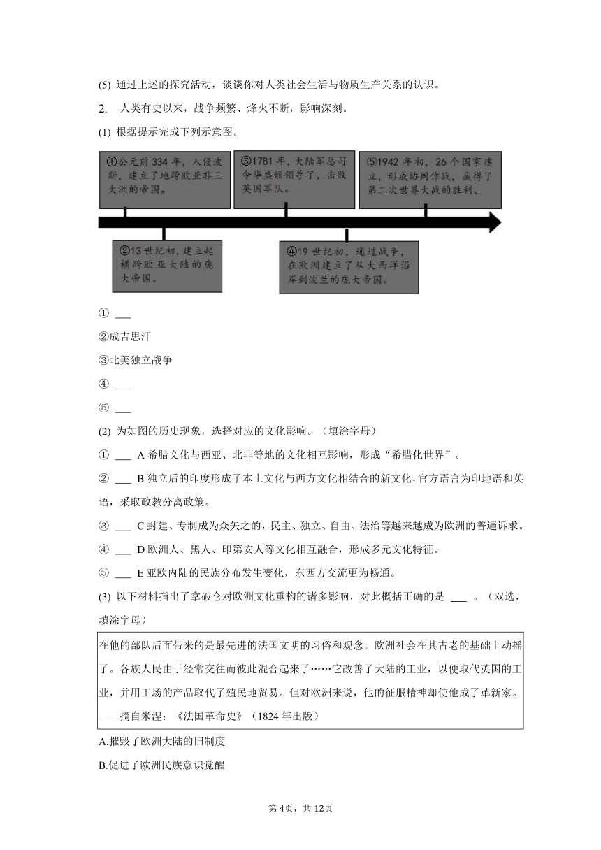 2023年上海市松江区高考历史二模试卷（含解析）