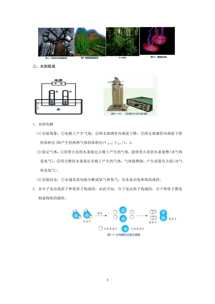 浙教版科学八年级上册第一单元《水和水的溶液》知识点梳理