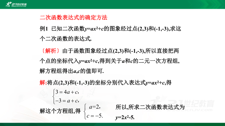 2.3 确定二次函数的表达式  课件（共27张PPT）