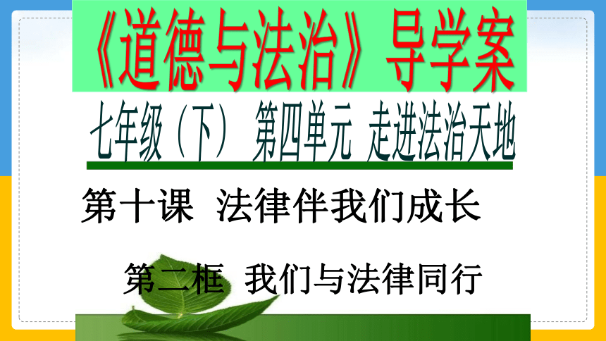 10.2 我们与法律同行 课件（81张幻灯片）