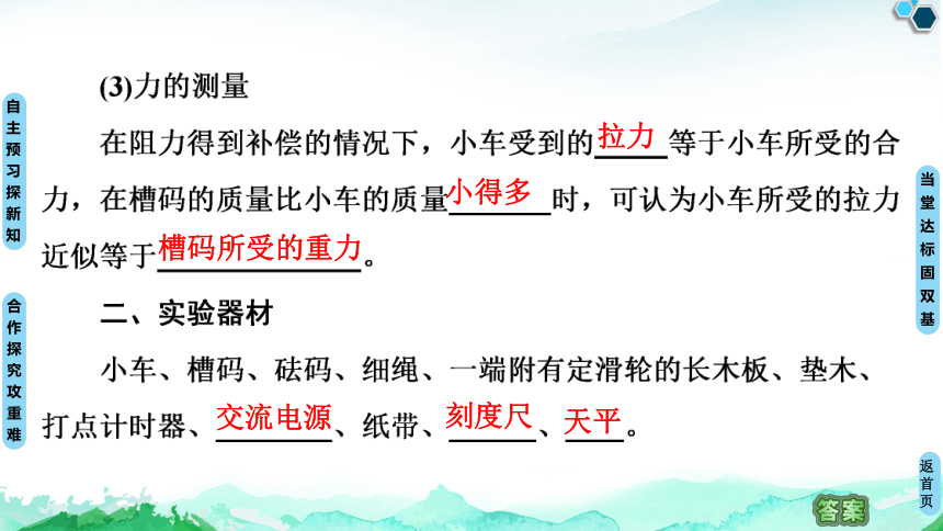 人教版（2019）高中物理 必修第一册4.2 实验：探究加速度与力、质量的关系课件