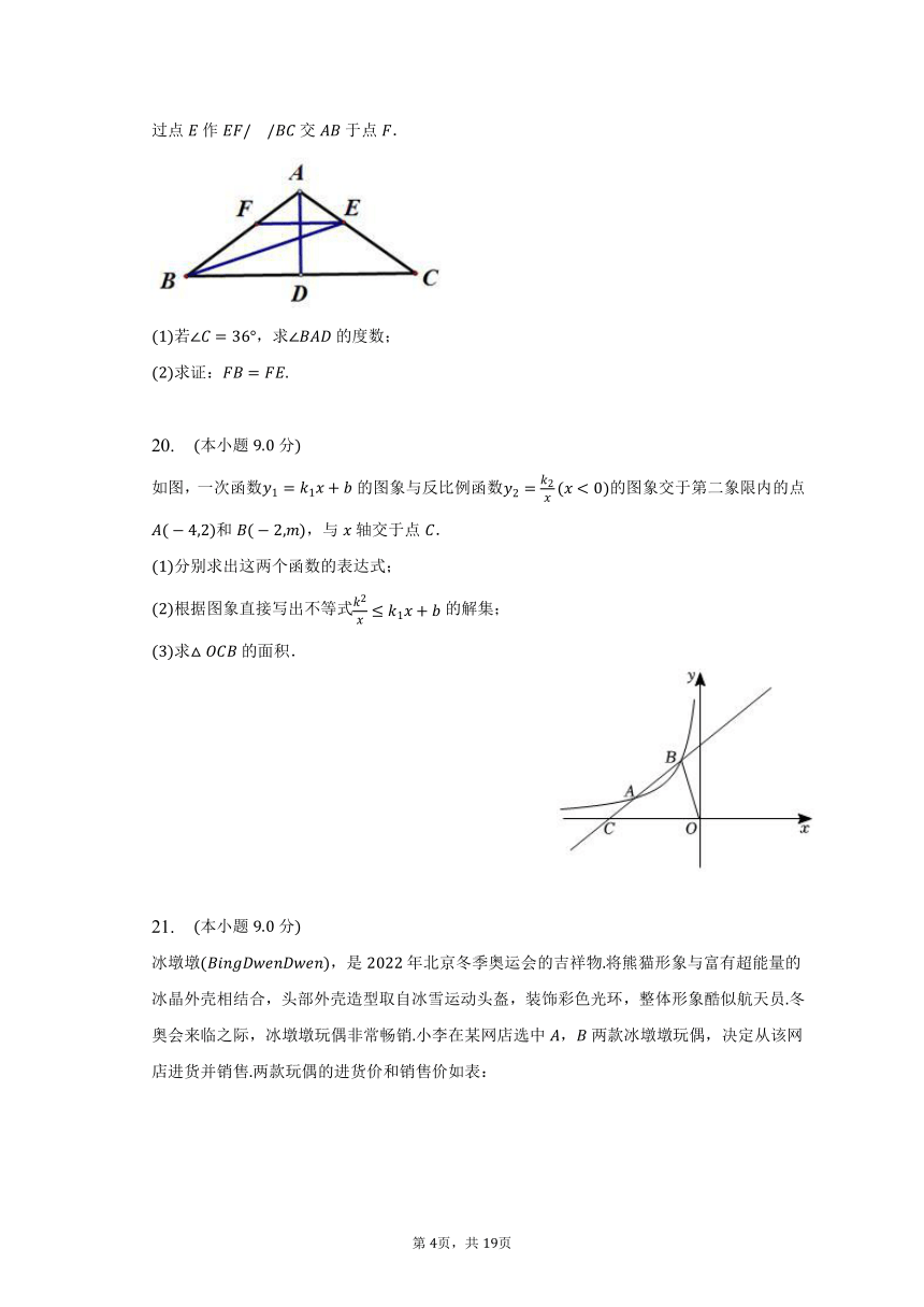 广东省中山市小榄镇 2022-2023学年人教版九年级（下）期中数学试卷（含解析）