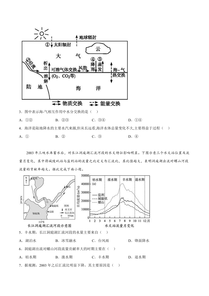 第二章《从地球圈层看地表环境》检测题（Word版含答案）