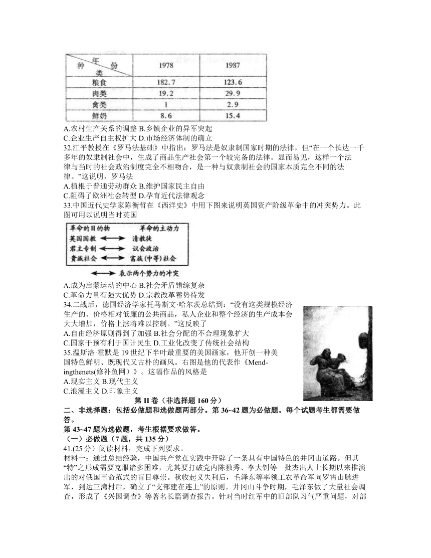 江西省南昌市2021届高三下学期4月第二次模拟考试历史试卷 Word版含答案