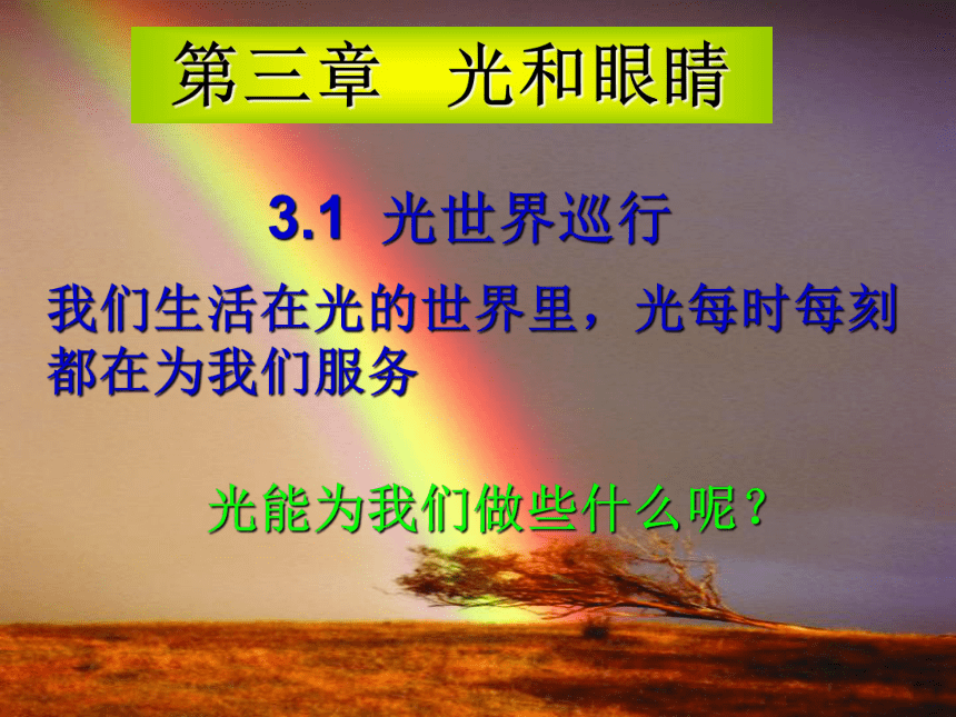 沪粤版物理八年级上册 3.1光世界巡行课件(共37张PPT)