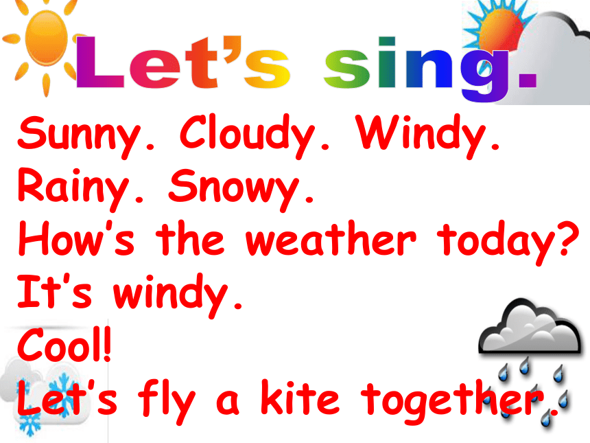 Unit4 How's the weather today？（Lesson20) 课件(共19张PPT)