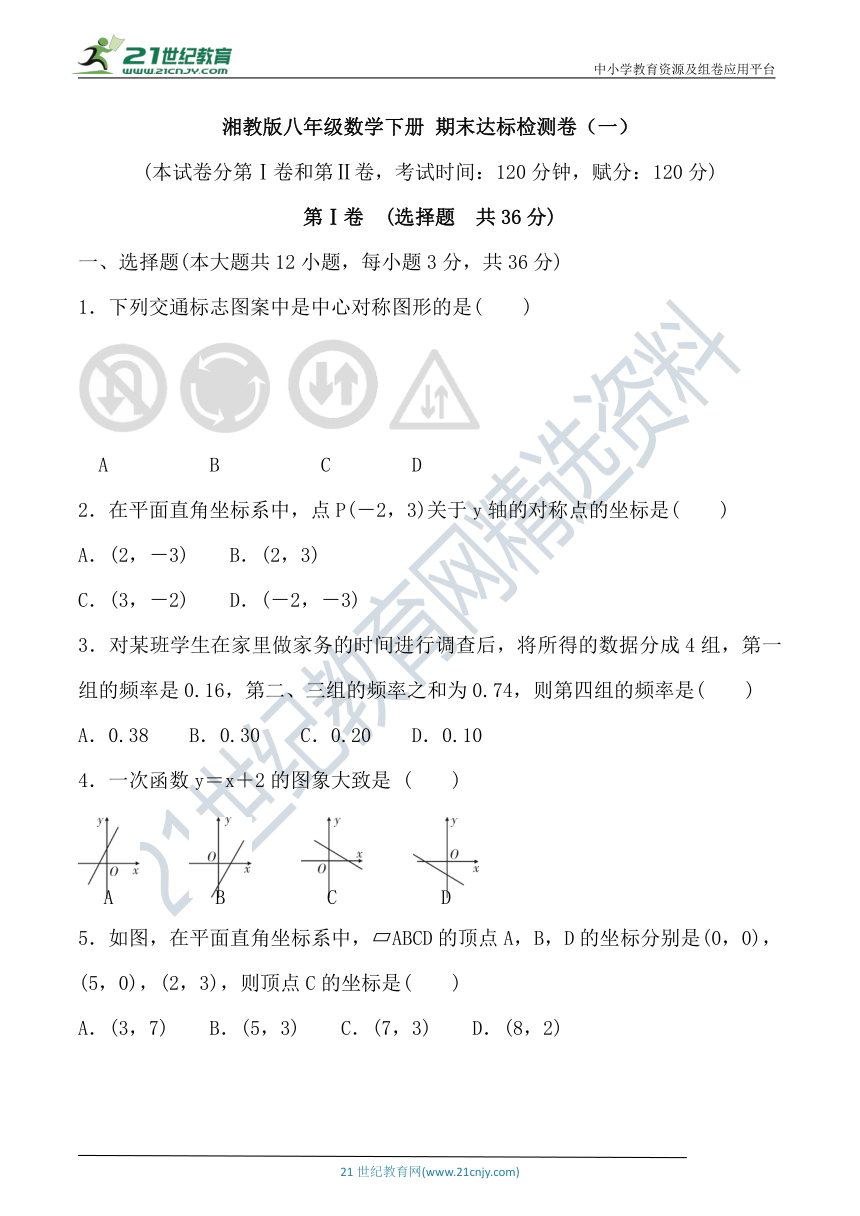 湘教版八年级数学下册期末达标检测卷一（含答案）