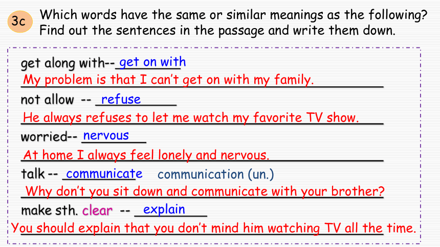 Unit 4 Why don't you talk to your parents? Section A 3a-3c & Section B 1a-1d课件