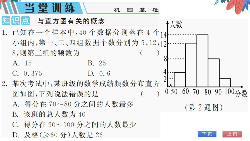 10.2  直方图 习题课件（含答案）