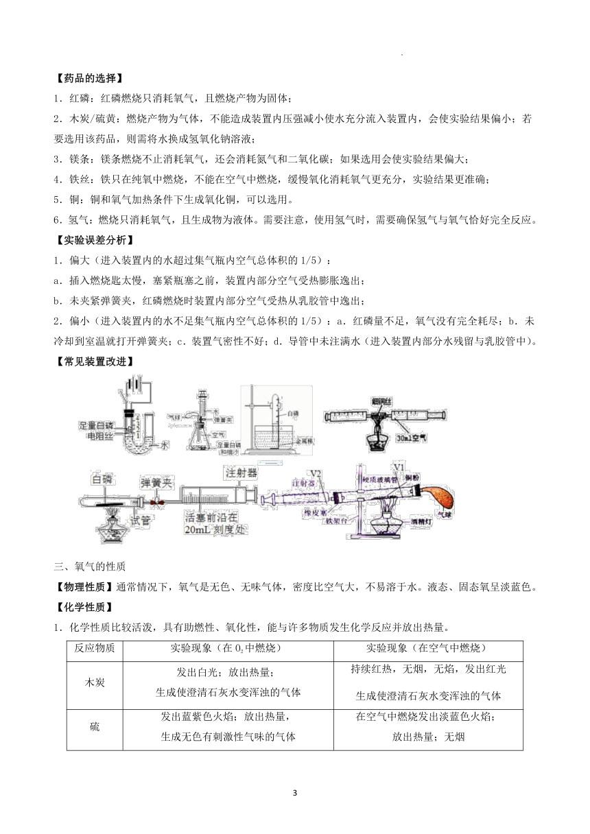 中考科学二轮专题：气体的制备专项复习知识点梳理（素材 PDF版）