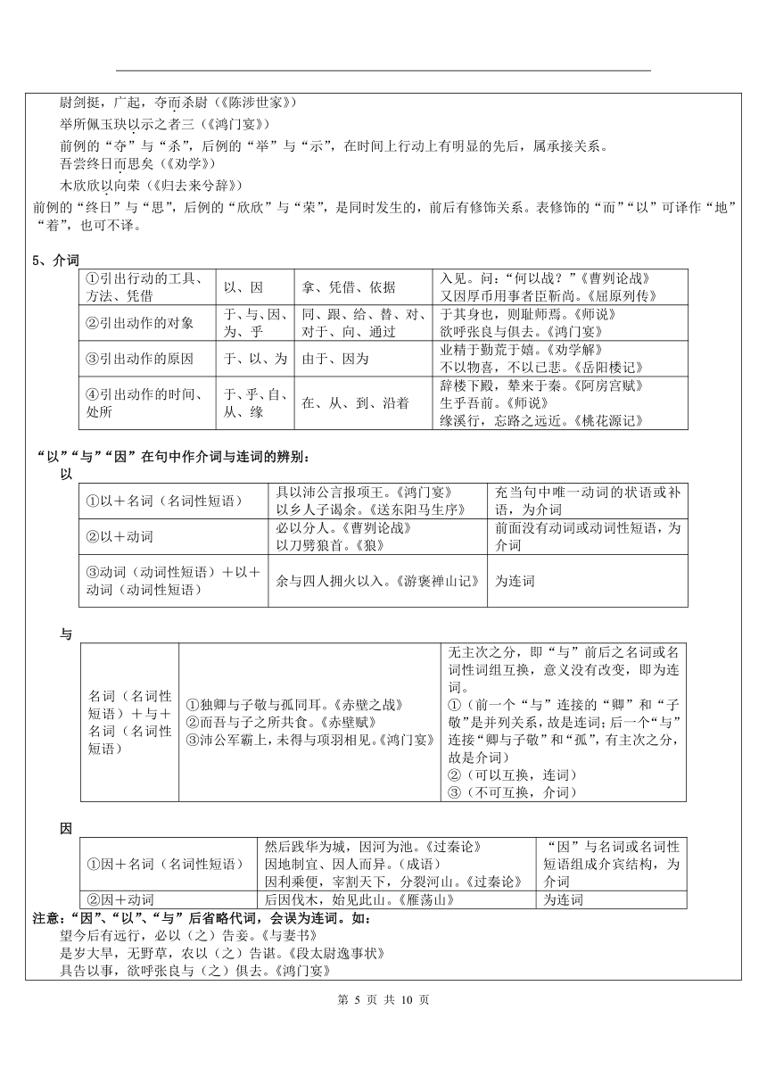 2021年暑假高一升高二专题知识辅导：文言文阅读之虚词 含答案