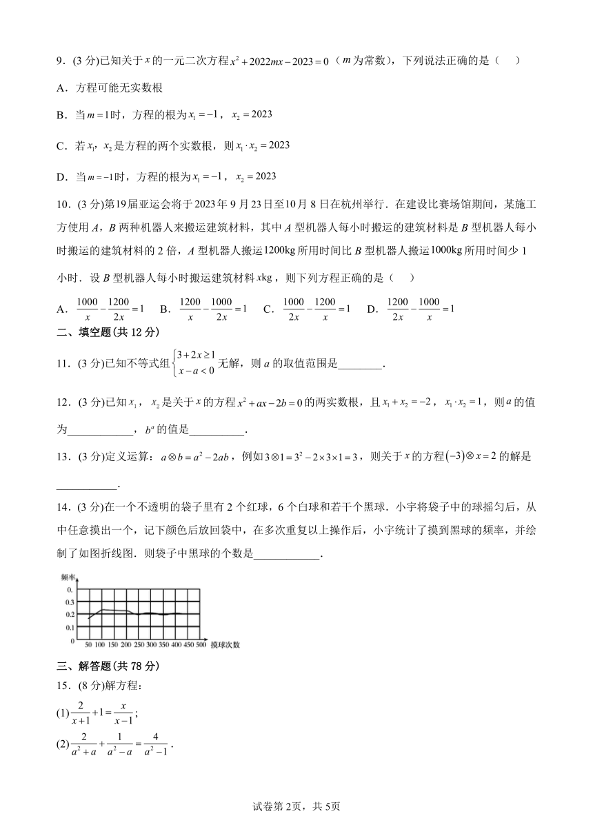 2023河南中考数学二轮专题复习——方程与不等式练习题（含答案）