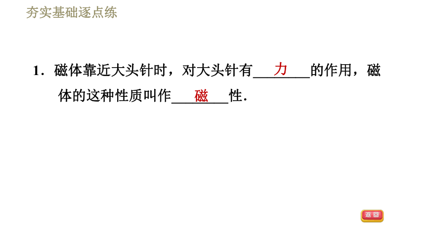 苏科版九年级下册物理习题课件 第16章 16.1.1磁体和磁场（33张）