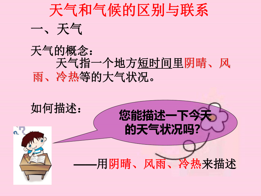 粤教版地理七年级上册 第四章 第一节 天气和天气预报 课件（共28张PPT）