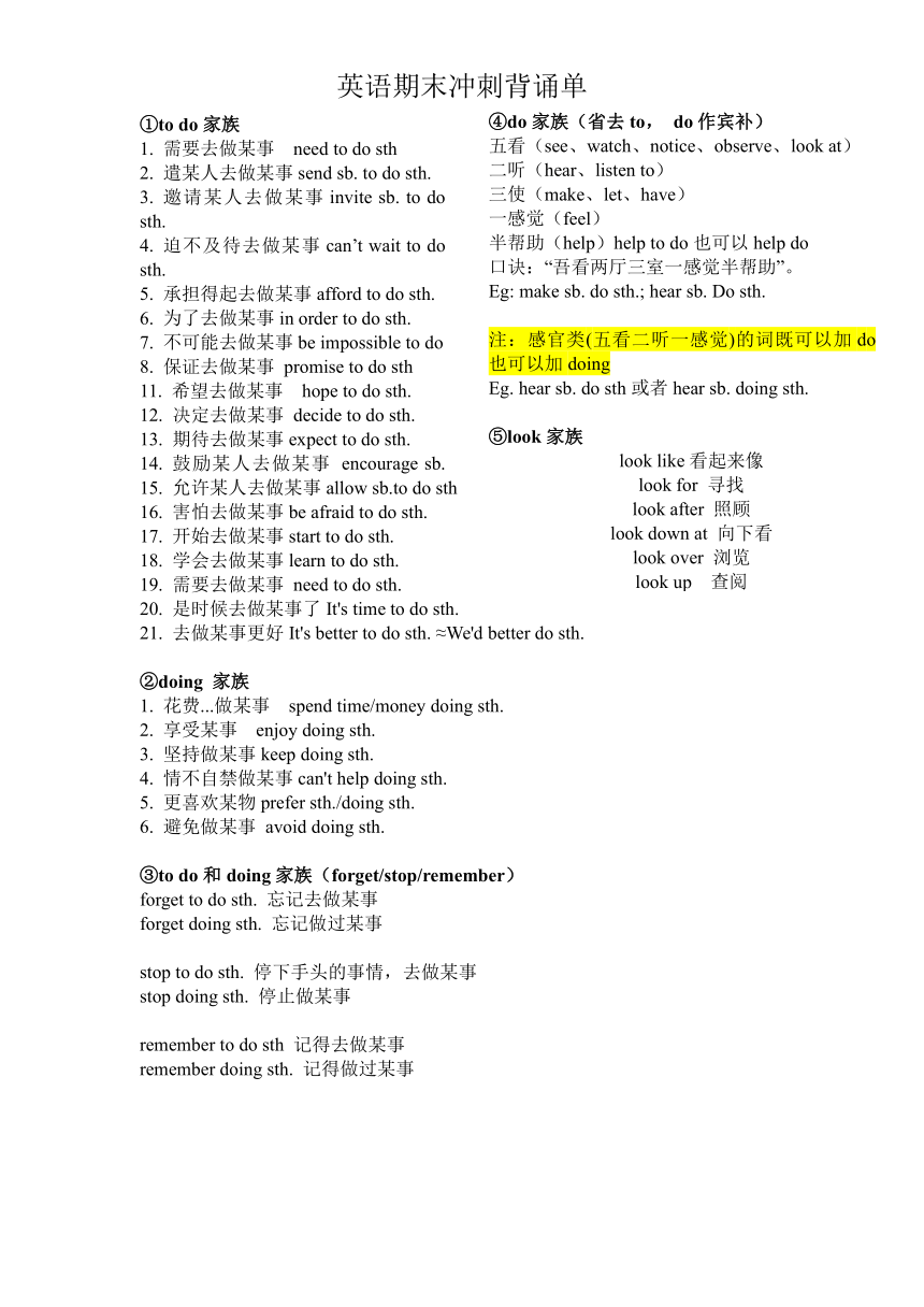 外研版八年级下册必备清单（作文+词组）（无答案）