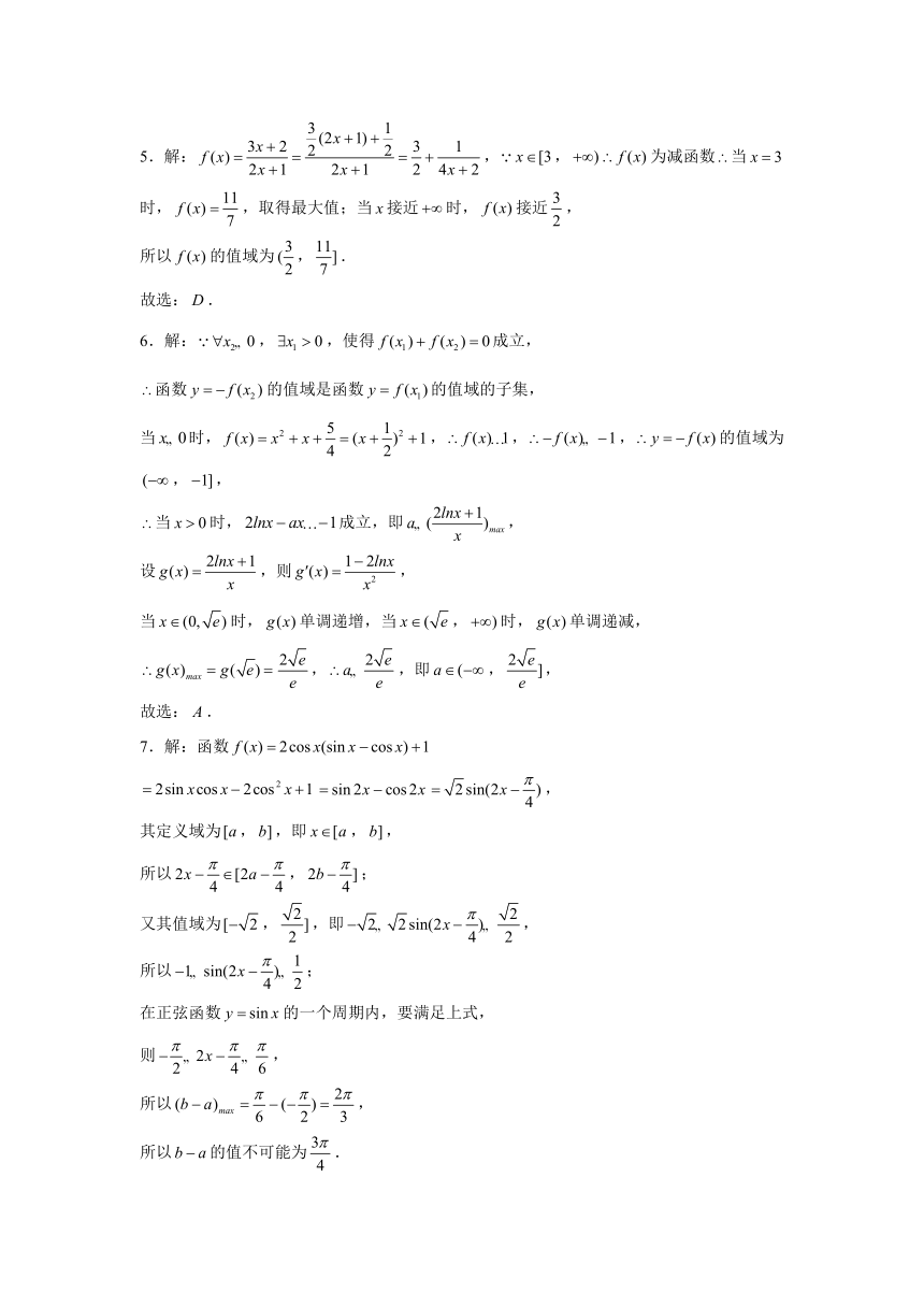 易错题专练3—函数的概念与性质2021届高三数学三轮冲刺复习Word含解析