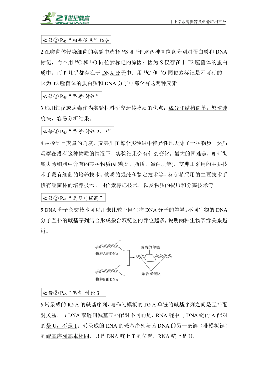 【高考生物二轮复习专题突破学案】专题5 遗传的分子基础、变异与进化（含答案）