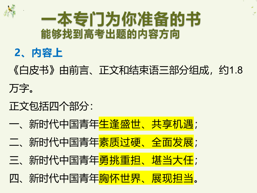 2023届高考作文复习： 青年白皮书与高考作文  课件(共27张PPT)