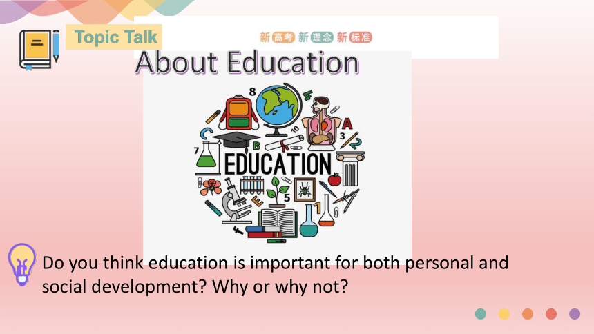 选择性必修第二册 Unit5 Education Topic Talk and Lesson1Enlightening a Mind精品课件(共24张PPT)