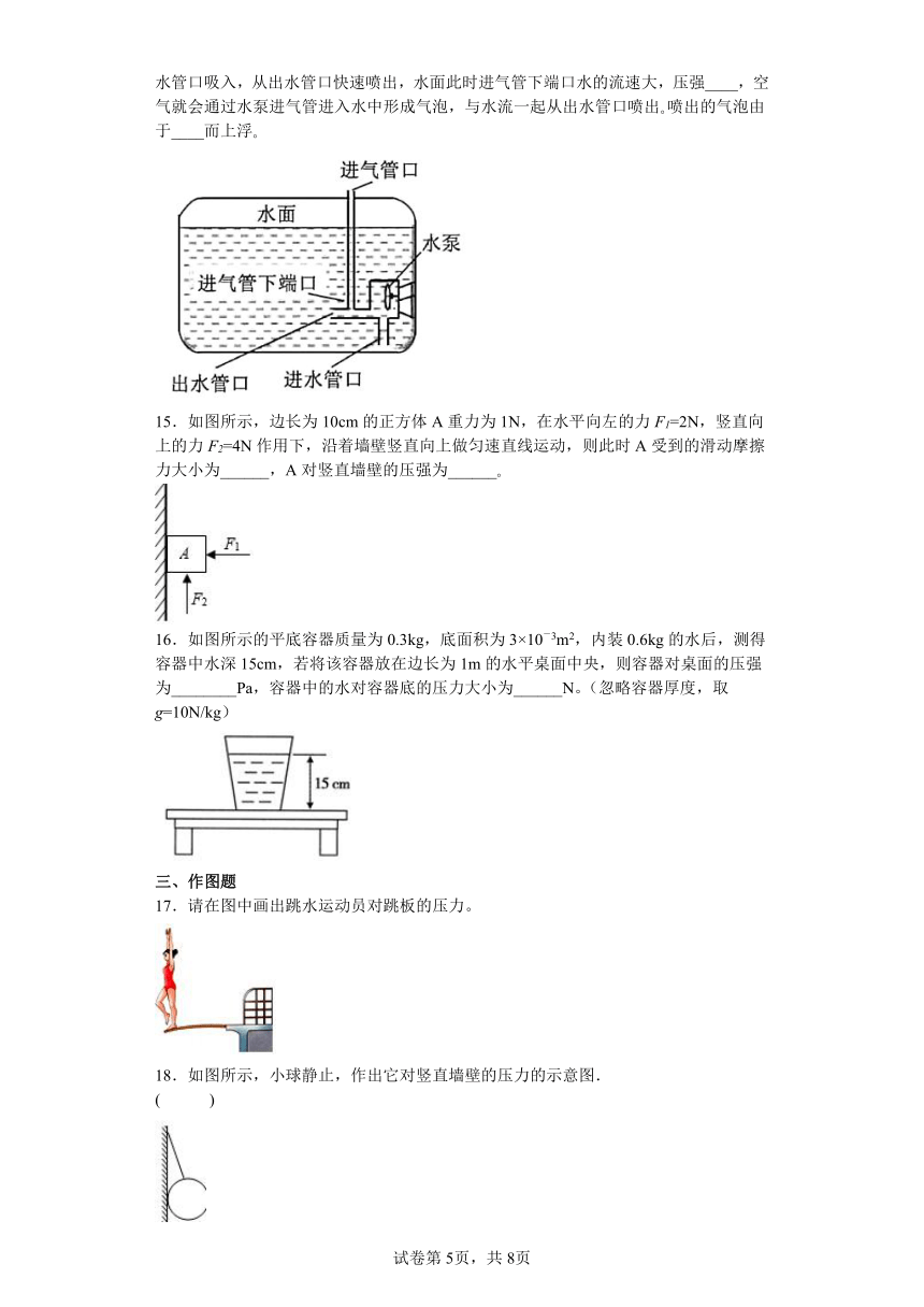 第九章《压强》人教版八年级物理下册单元培优练习 含解析