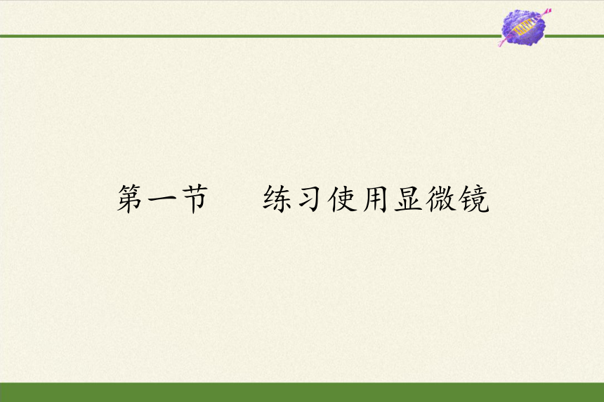 人教版七年级上册生物课件2.1.1练习使用显微镜-课件（43张PPT）