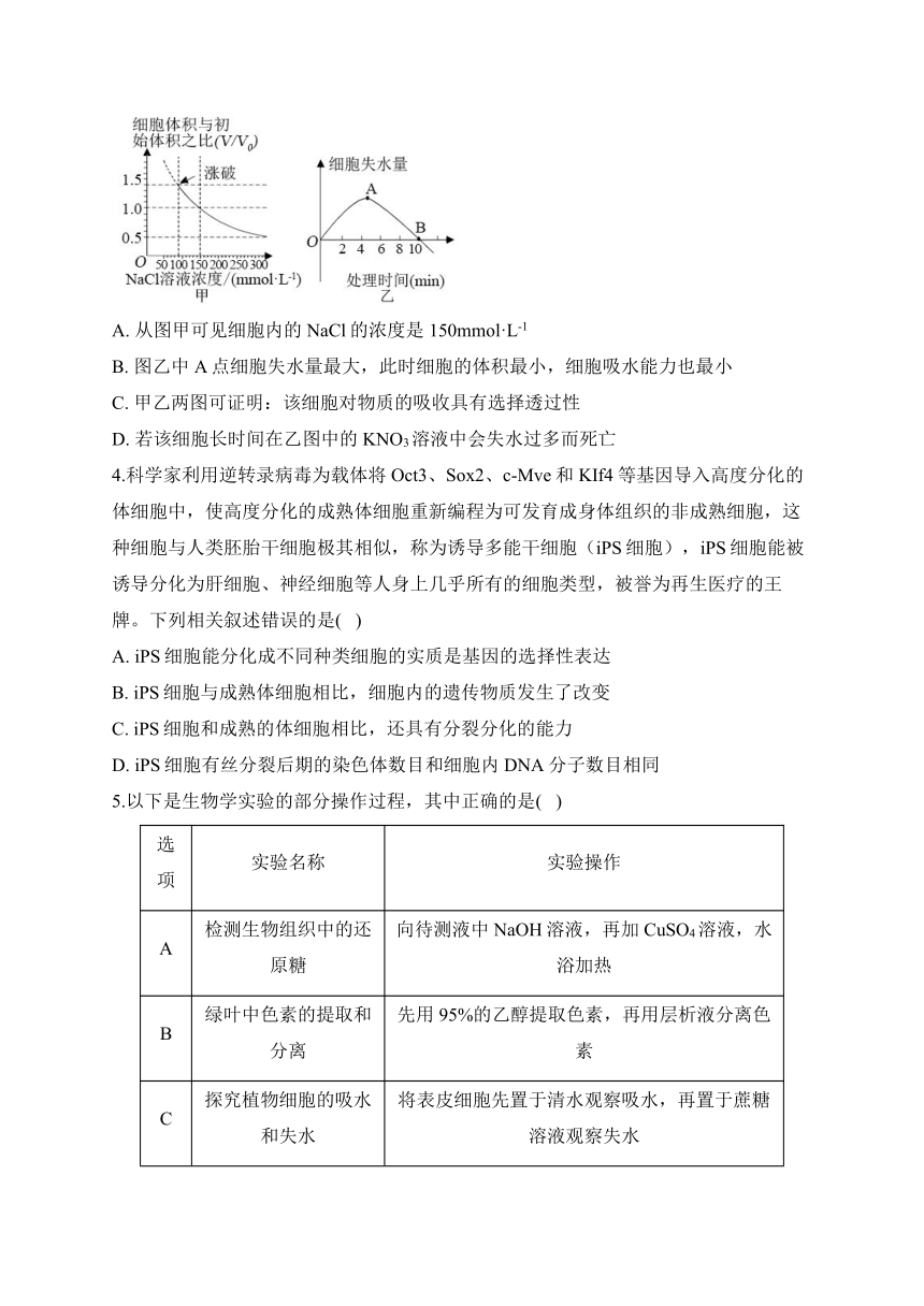 2023届新高考生物模拟预热卷（山东版 含解析）