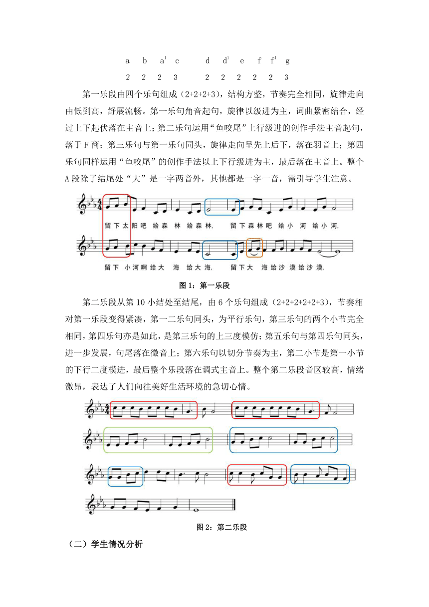 人音版 (北京） 三年级上册音乐教案第七单元留给我（表格式）