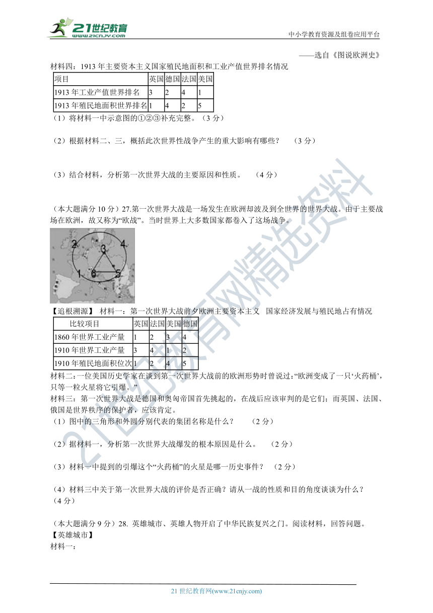 （优化检测系列）第一单元 20世纪初的世界与中国 单元检测卷B（含答案及解析）