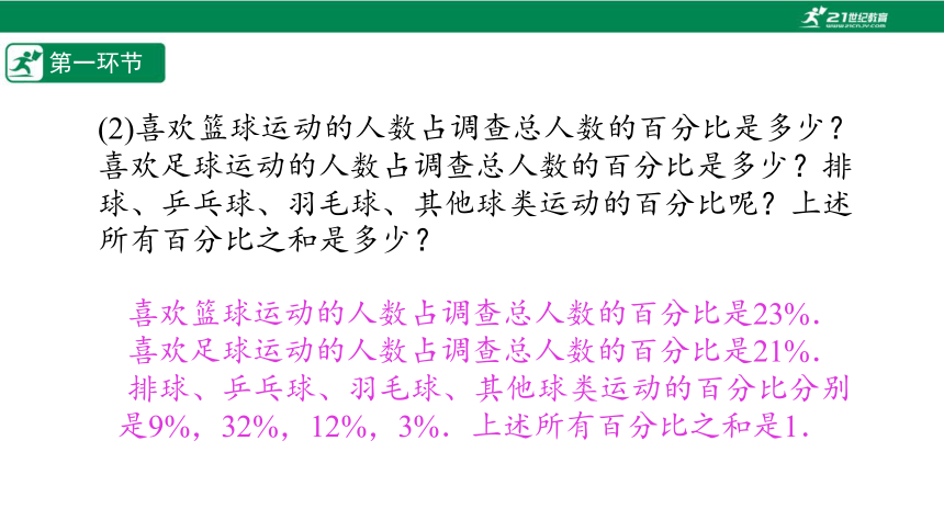 【五环分层导学-课件】6-2 数据的表示(1)扇形统计图-北师大版数学七(上)