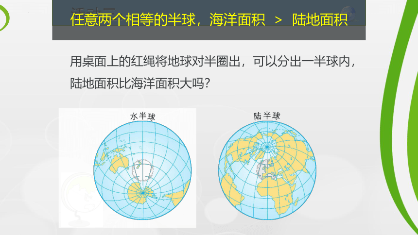 3.1陆地与海洋的分布 课件（共33张PPT）2022-2023学年七年级地理上学期粤教版