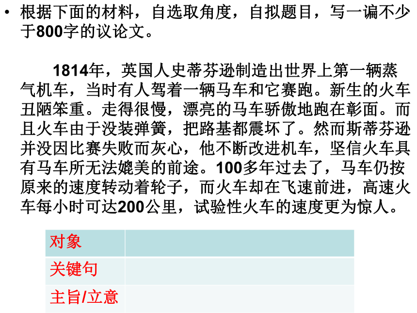 2023届高考写作指导：作文结构之引议联结 课件(共30张PPT)