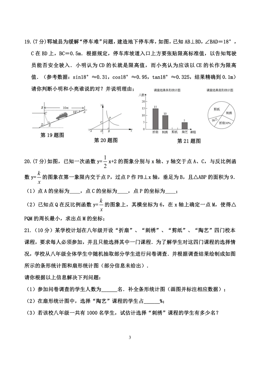 山东省菏泽市郓城县2021-2022学年九年级下学期期中考试数学试题（pdf版含答案）