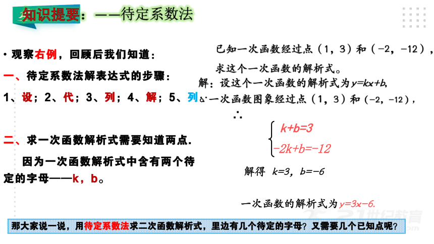 2.3 确定二次函数表达式 课件（共22张PPT）