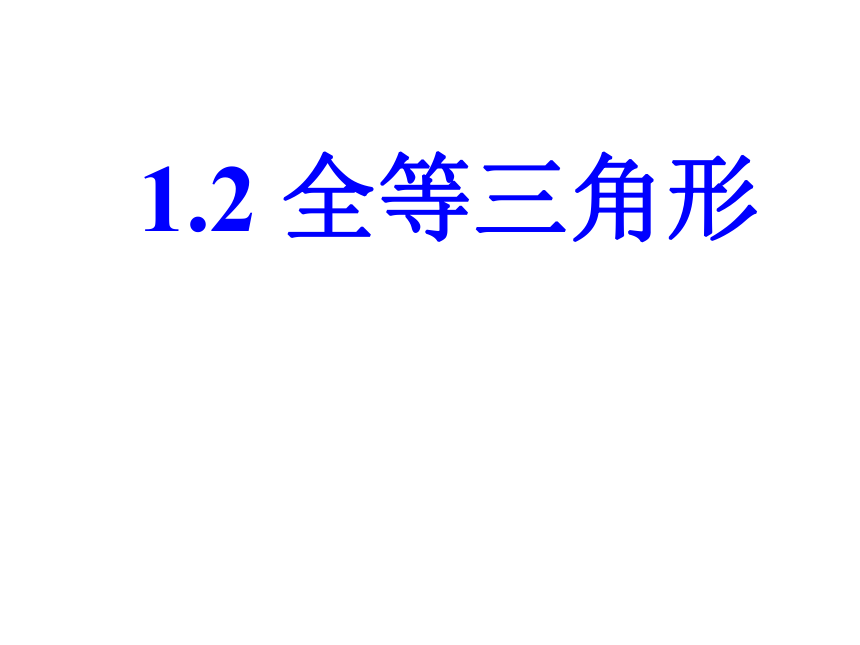 苏科版数学八年级上册1.2全等三角形课件(共18张PPT)