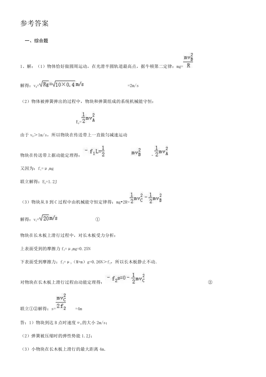 专题六 弹簧模型  专题训练—2021届高三物理冲刺word版含答案