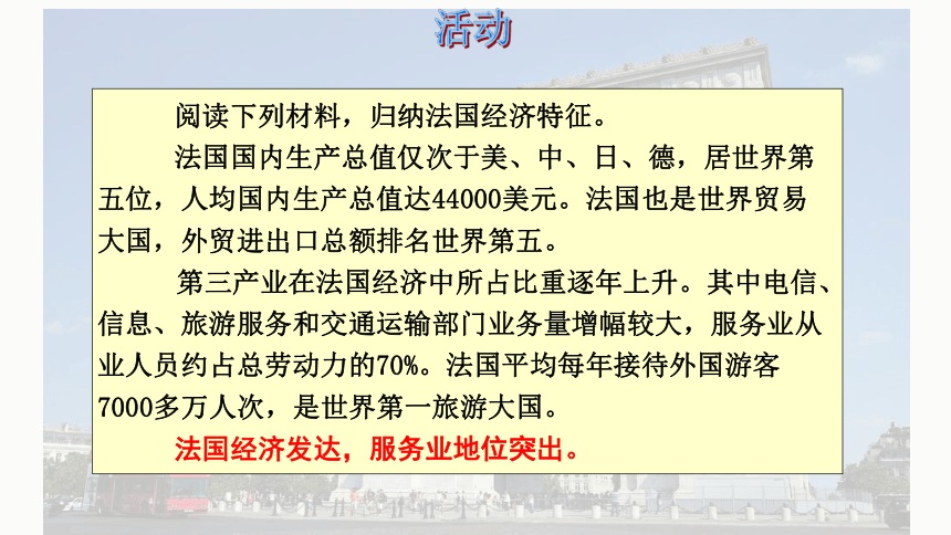 2020-2021学年湘教版初中地理七年级下册 8.4 法国 课件（共34张PPT）