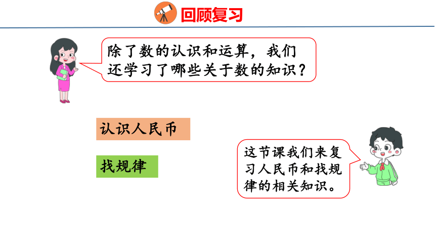 人教版小学数学一年级下册8.2《 人民币和找规律 》 课件(共15张PPT)