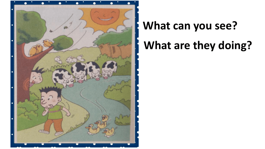 Module3 Unit2 The cows are drinking water 课件(共20张PPT)
