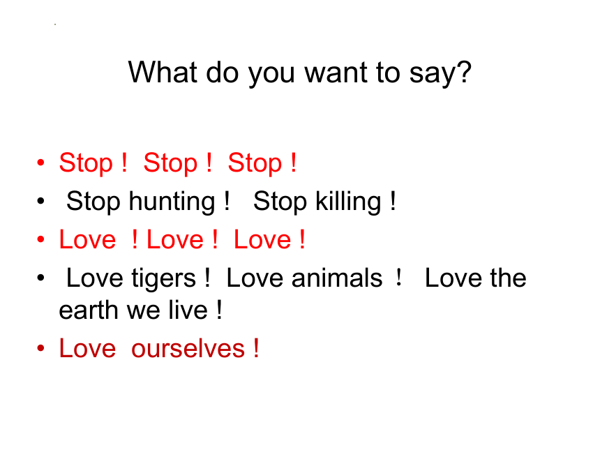 Lesson17Save the Tigers课件(共19张PPT)