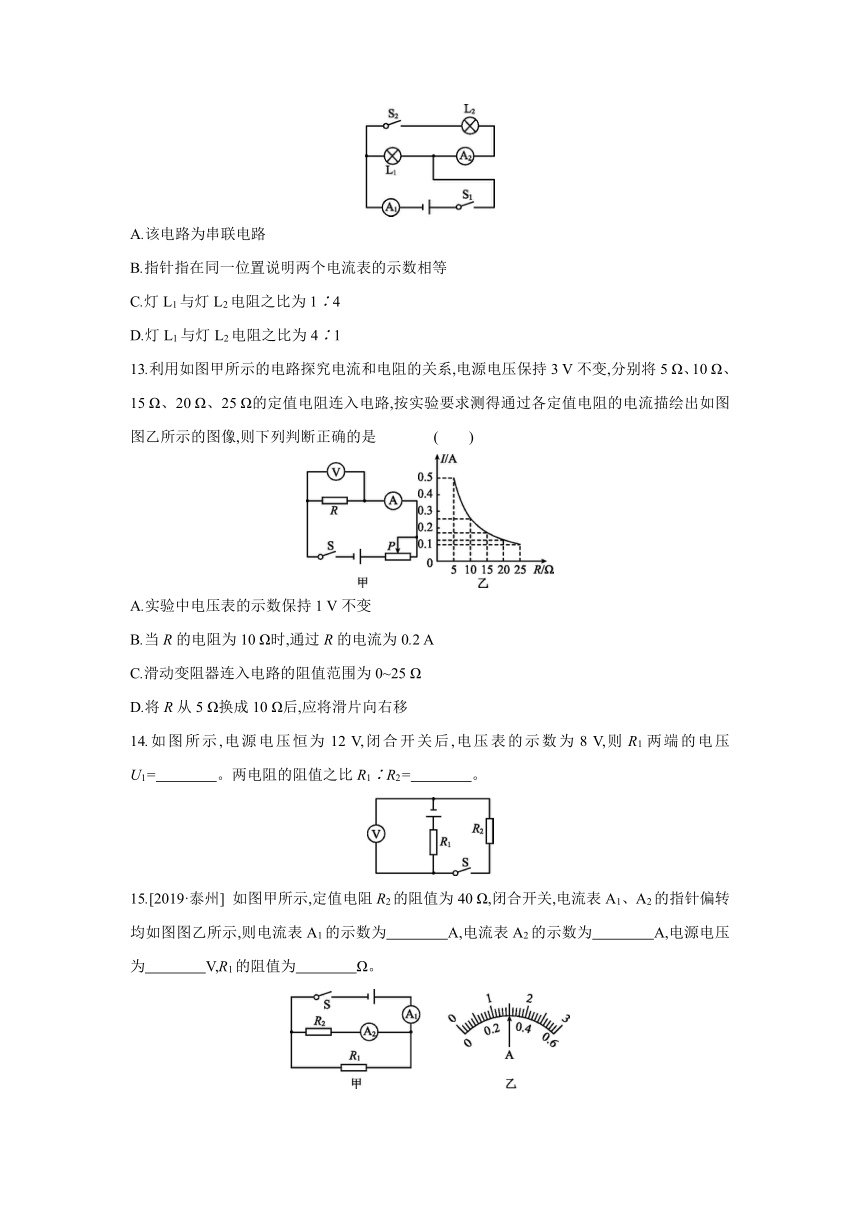 沪科版物理九年级全一册同步练习：15.2　科学探究欧姆定律   第2课时　欧姆定律的简单计算（Word 含答案）