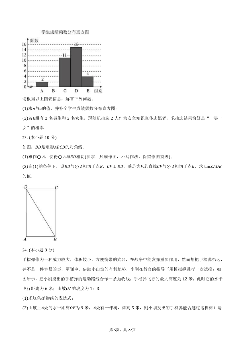 2023-2024学年福建省福州市仓山区水都中学九年级（下）期中数学试卷（含解析）