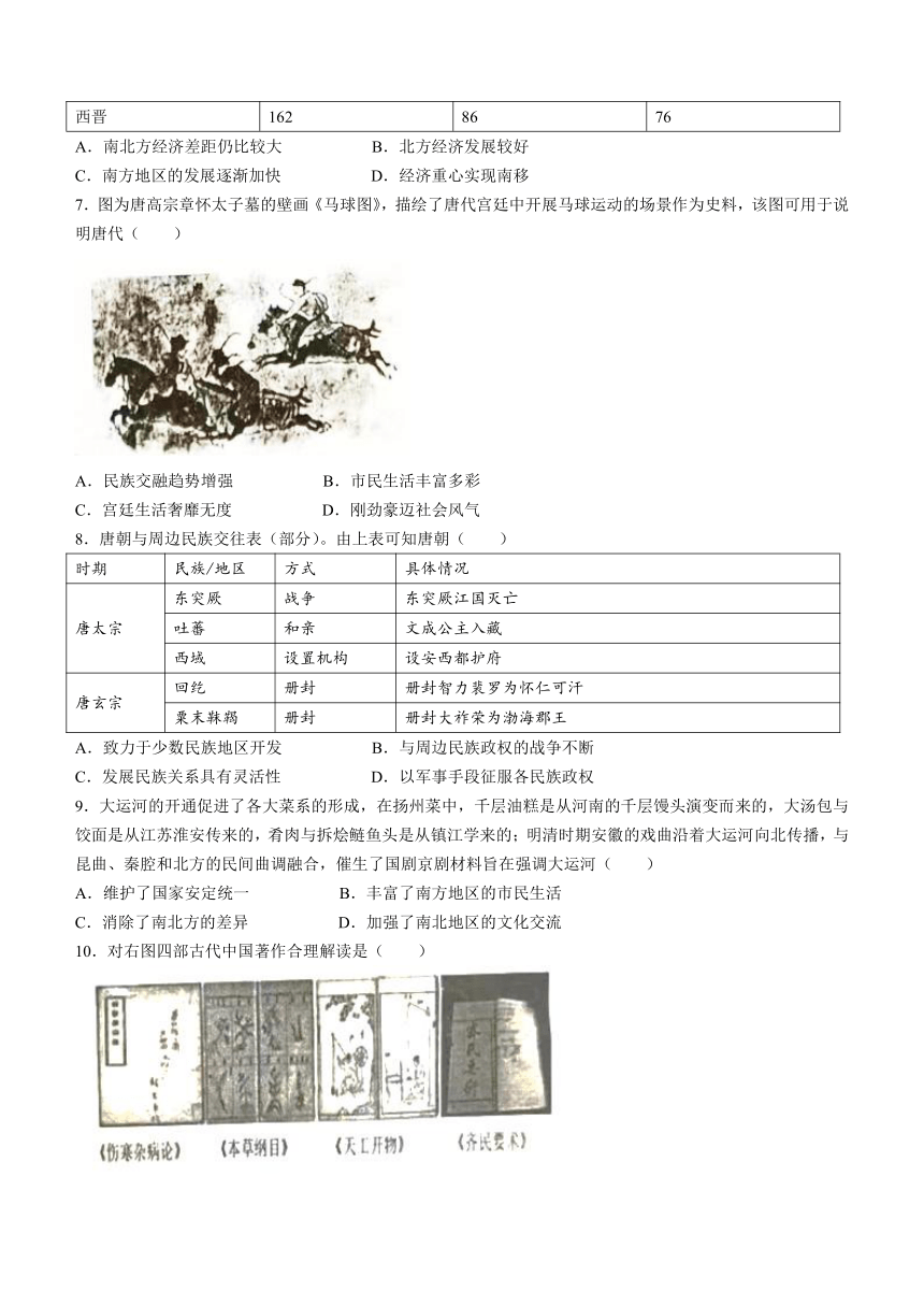 2023年广东省东莞市中考三模历史试题（含答案）