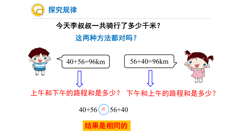 四年级下册数学  3.1加法交换律和结合律  课件（17张PPT）